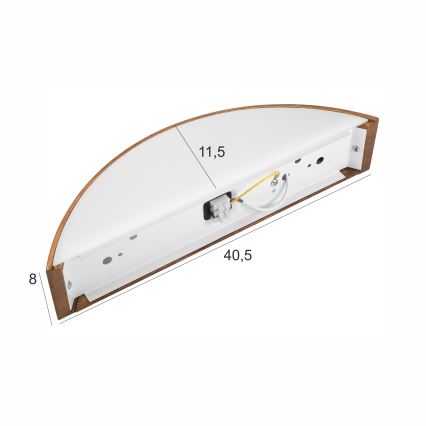 Brilagi - LED Sienas lampa CARVALHO 1xE27/60W/230V ozols ķirsis