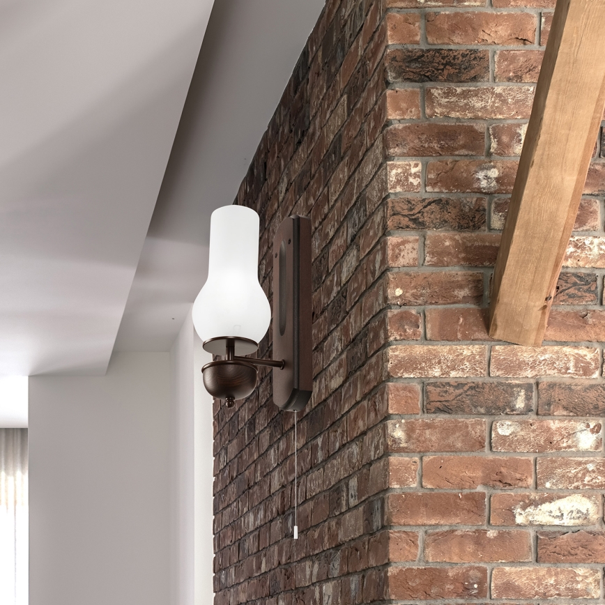 Brilagi - LED Sienas lampa COTTAGE 1xE14/40W/230V dižskābardis/balta