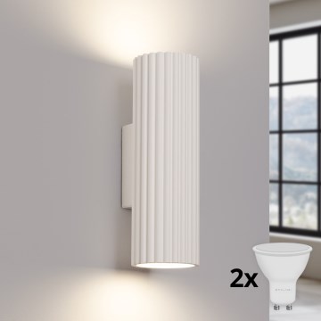Brilagi - LED sienas lampa CRESTO 2xGU10/10W/230V 20 cm krēmkrāsaina