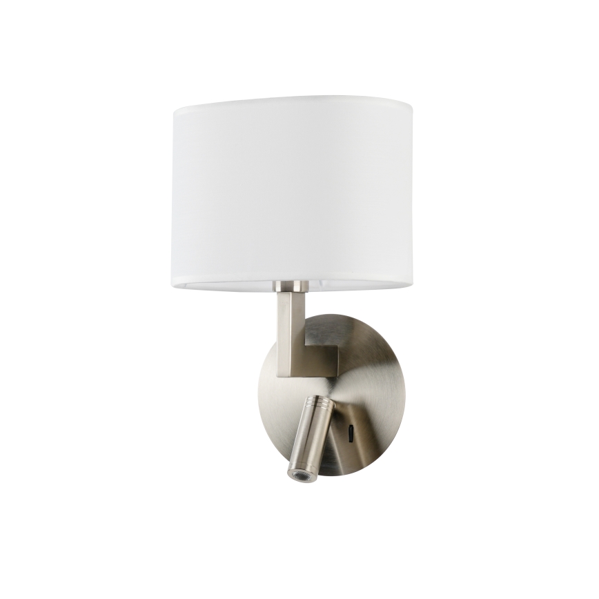 Brilagi - LED Sienas lampa DAYA 1xE14/40W/230V + LED/3W balta/matēts hroms