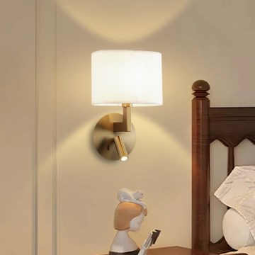 Brilagi - LED Sienas lampa DAYA 1xE14/40W/230V + LED/3W krēmkrāsa/zelta