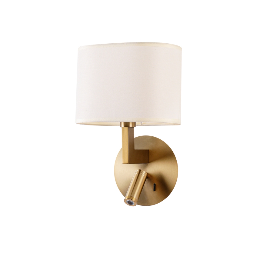 Brilagi - LED Sienas lampa DAYA 1xE14/40W/230V + LED/3W krēmkrāsa/zelta