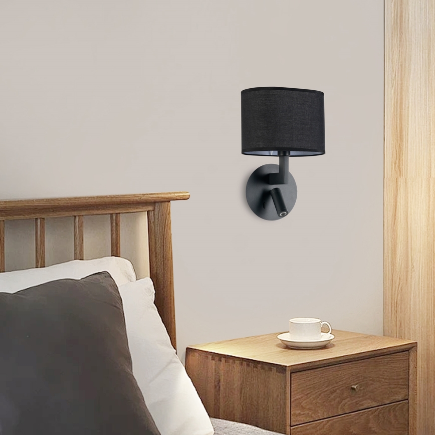 Brilagi - LED Sienas lampa DAYA 1xE14/40W/230V + LED/3W melna