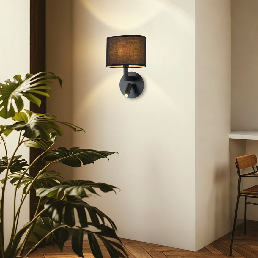 Brilagi - LED Sienas lampa DAYA 1xE14/40W/230V + LED/3W melna
