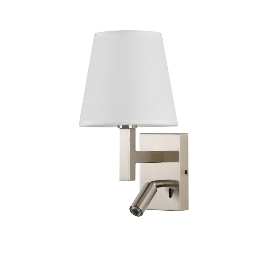 Brilagi - LED Sienas lampa DEYA 1xE14/40W/230V + LED/3W balta/matēts hroms