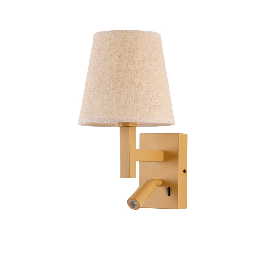 Brilagi - LED Sienas lampa DEYA 1xE14/40W/230V + LED/3W lini/zelta