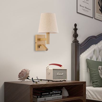 Brilagi - LED Sienas lampa DEYA 1xE14/40W/230V + LED/3W lini/zelta