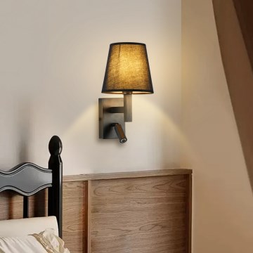 Brilagi - LED Sienas lampa DEYA 1xE14/40W/230V + LED/3W melna