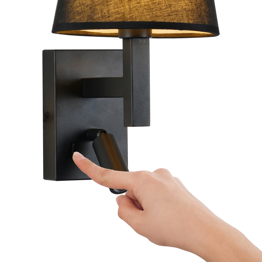 Brilagi - LED Sienas lampa DEYA 1xE14/40W/230V + LED/3W melna