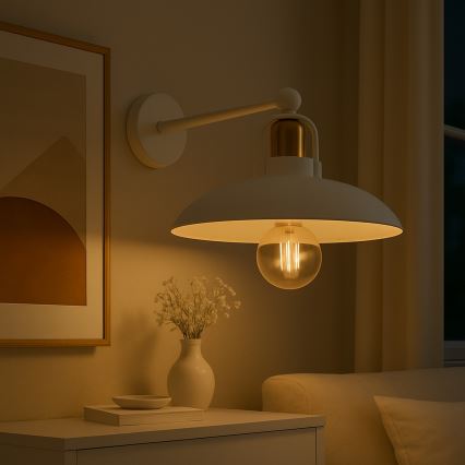 Brilagi - LED Sienas lampa FLAMENGO 1xE27/60W/230V balta