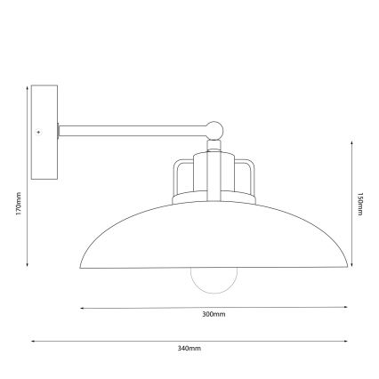 Brilagi - LED Sienas lampa FLAMENGO 1xE27/60W/230V balta
