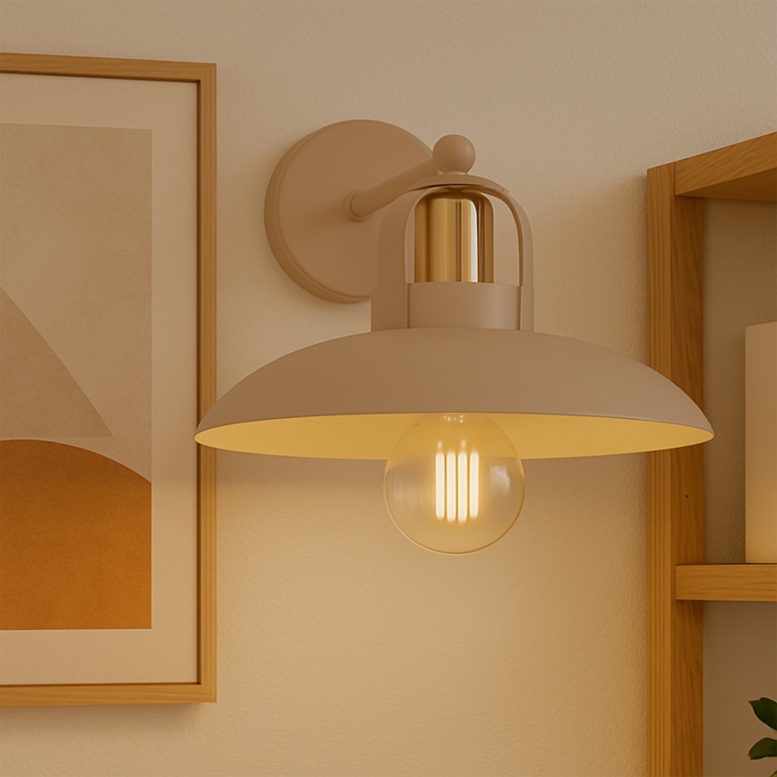 Brilagi - LED Sienas lampa FLAMENGO 1xE27/60W/230V bēša