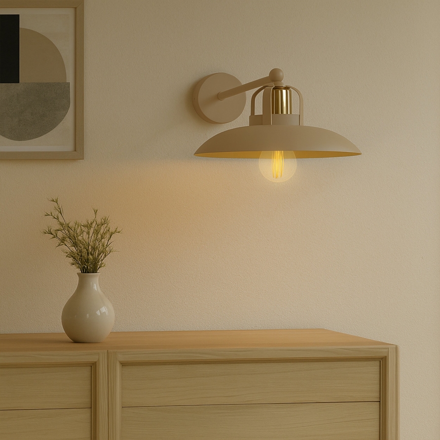 Brilagi - LED Sienas lampa FLAMENGO 1xE27/60W/230V bēša