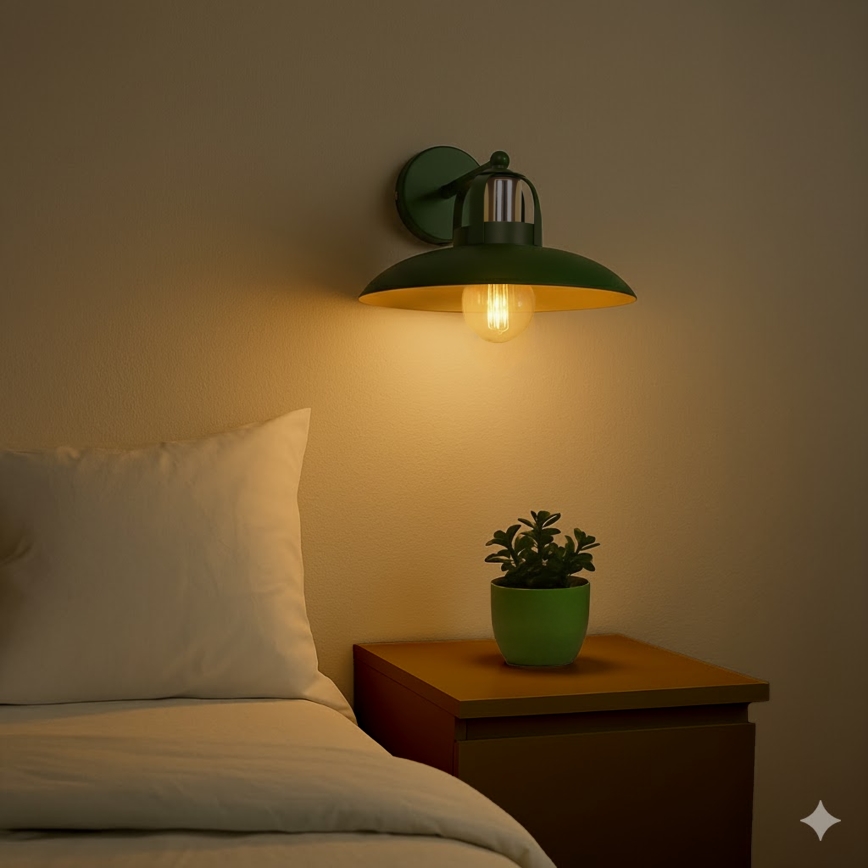 Brilagi - LED Sienas lampa FLAMENGO 1xE27/60W/230V zaļa