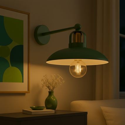 Brilagi - LED Sienas lampa FLAMENGO 1xE27/60W/230V zaļa