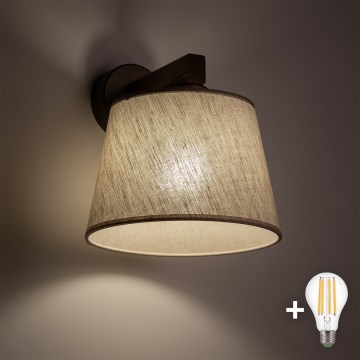 BRILAGI - LED sienas lampa LATTE 1xE27/15W/230V priede/bēša