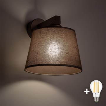 BRILAGI - LED sienas lampa LATTE 1xE27/15W/230V priede/brūna