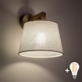 BRILAGI - LED Sienas lampa LATTE SABIA 1xE27/15W/230V priede/balta