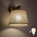 BRILAGI - LED Sienas lampa LATTE SABIA 1xE27/15W/230V priede/bēša