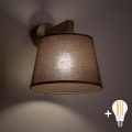 BRILAGI - LED Sienas lampa LATTE SABIA 1xE27/15W/230V priede/brūna