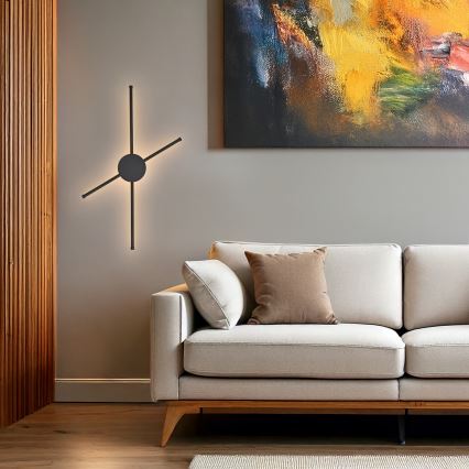 Brilagi - LED Sienas lampa LUGO QUATTRO LED/16W/230V melna