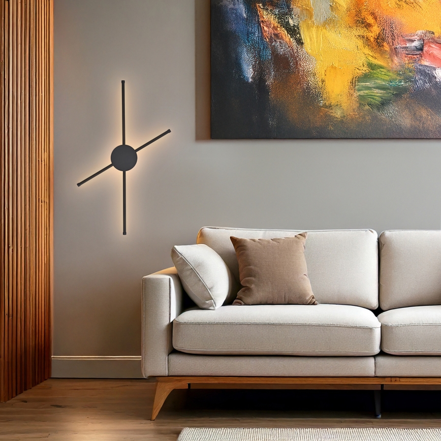 Brilagi - LED Sienas lampa LUGO QUATTRO LED/16W/230V melna