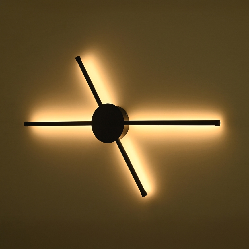 Brilagi - LED Sienas lampa LUGO QUATTRO LED/16W/230V melna