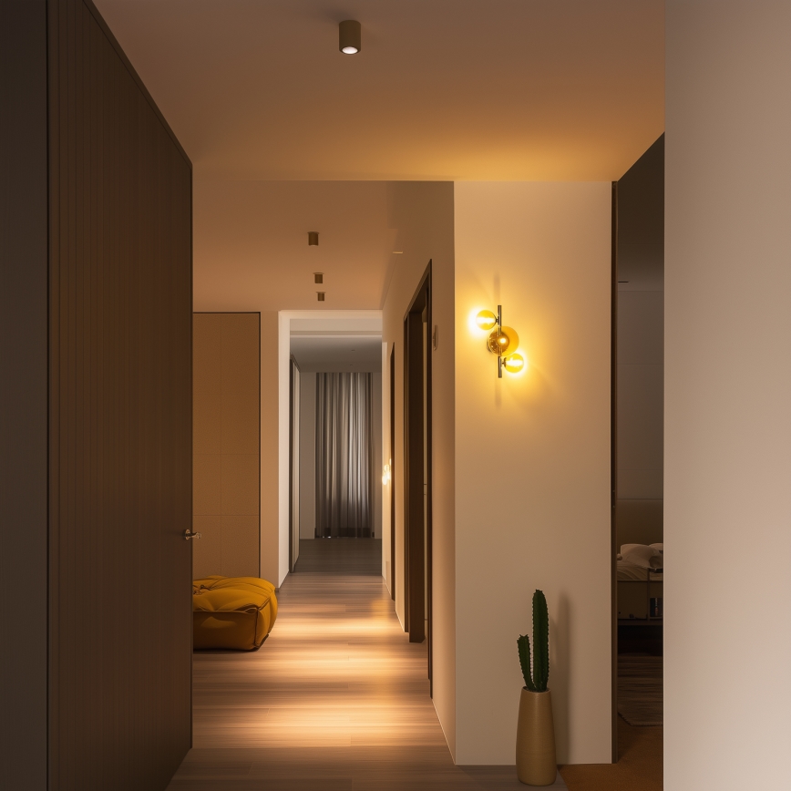 Brilagi - LED sienas lampa MILLA 3xG9/3W/230V melns hroms/zelts