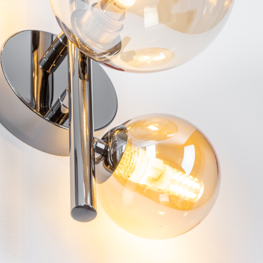 Brilagi - LED sienas lampa MILLA 3xG9/3W/230V melns hroms/zelts