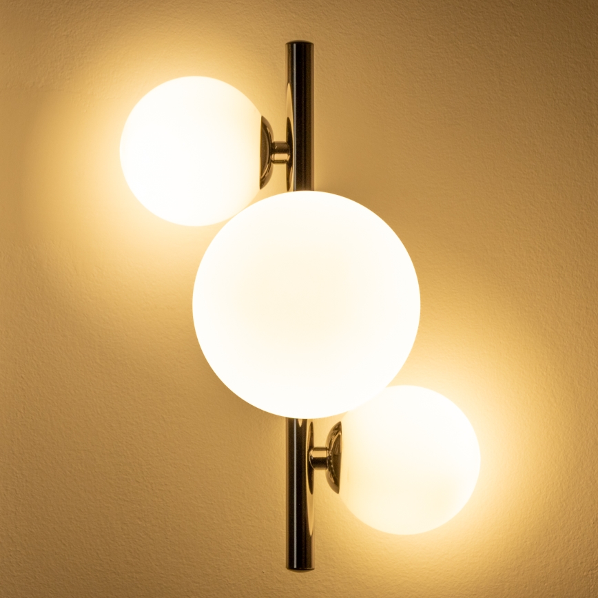 Brilagi - LED Sienas lampa MILLA 3xG9/3W/230V spīdīgi hromēts/balta