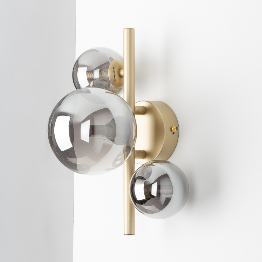 Brilagi - LED Sienas lampa MILLA 3xG9/3W/230V zelta/dūmakains