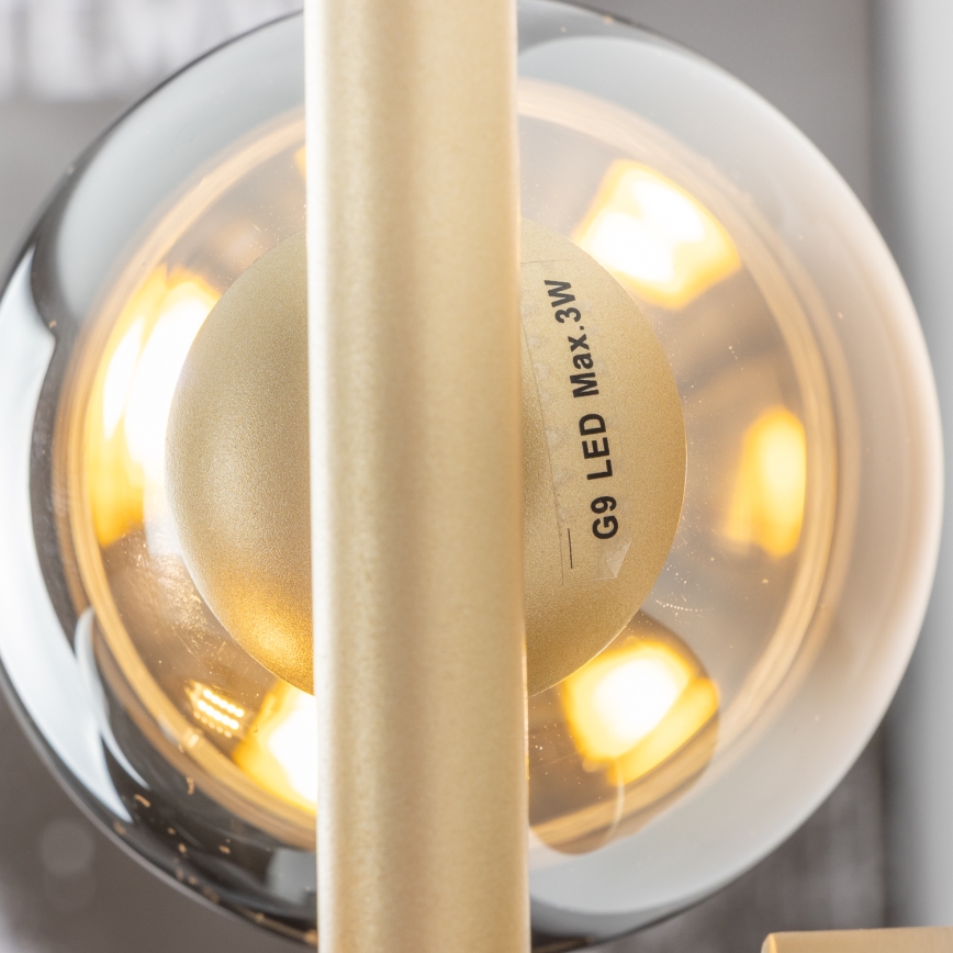 Brilagi - LED Sienas lampa MILLA 3xG9/3W/230V zelta/dūmakains