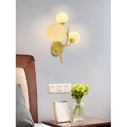 Brilagi - LED Sienas lampa MISTEL 3xG9/3W/230V zelta/balta