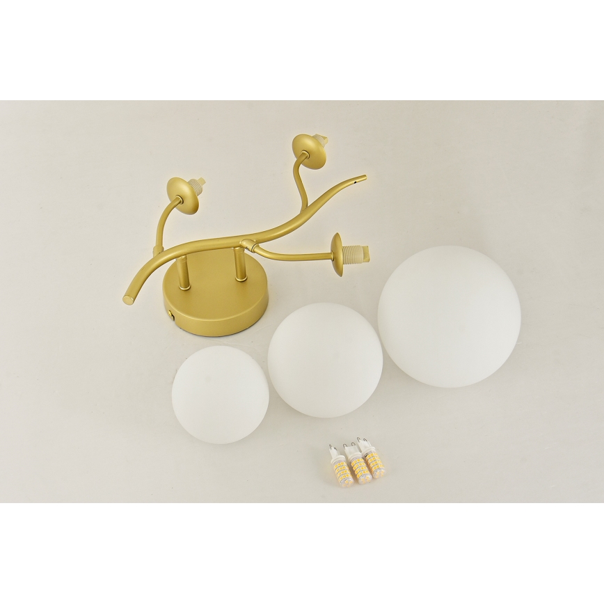 Brilagi - LED Sienas lampa MISTEL 3xG9/3W/230V zelta/balta