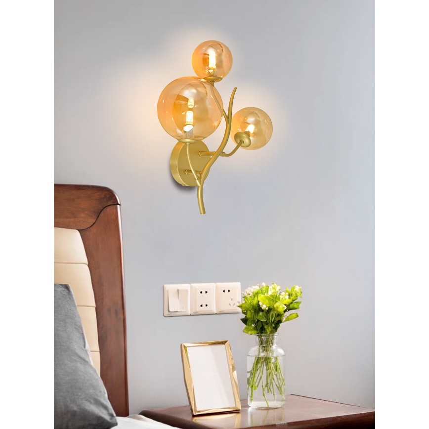 Brilagi - LED Sienas lampa MISTEL 3xG9/3W/230V zelta
