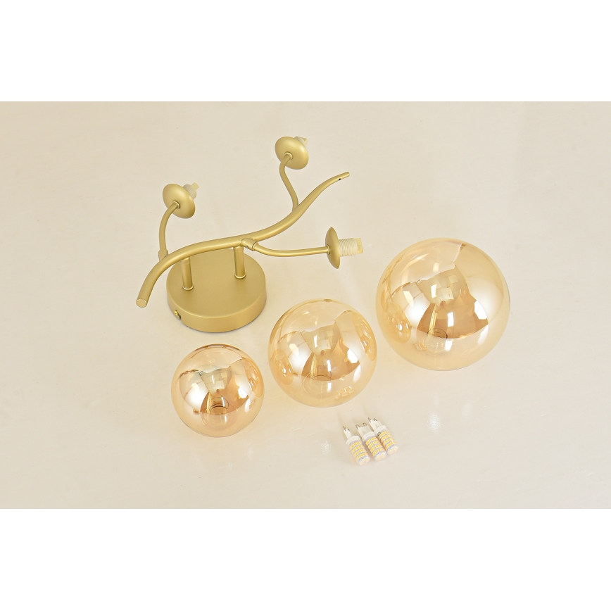 Brilagi - LED Sienas lampa MISTEL 3xG9/3W/230V zelta