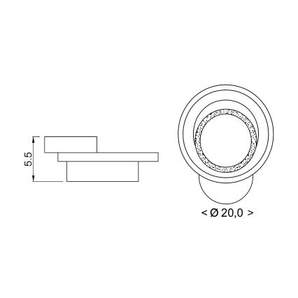 Brilagi - LED Sienas lampa MODERN MINI LED/22W/230V 3000/4000/6000K