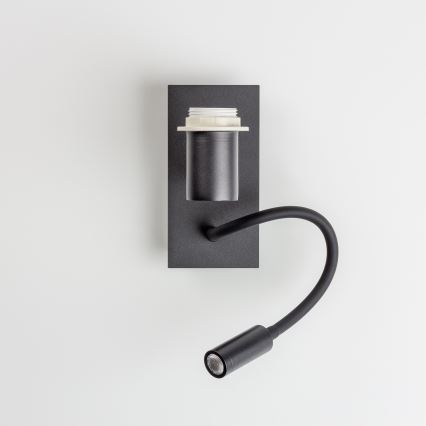 Brilagi - LED Pielāgojama sienas lampa NUBILA 1xE27/25W/230V + LED/3W melna/violeta