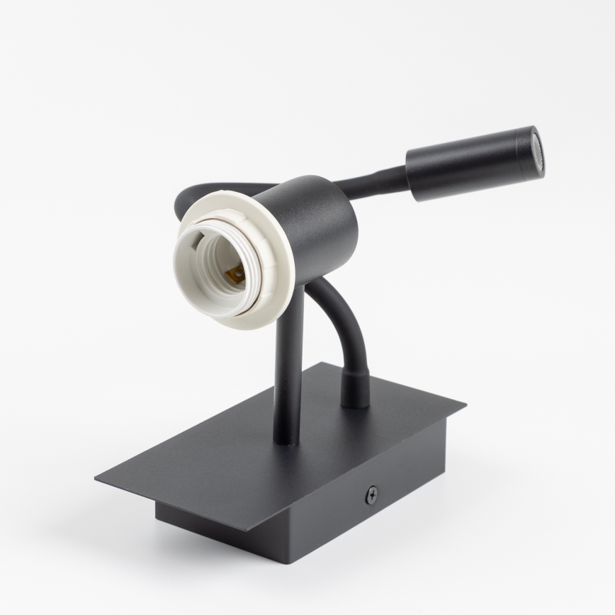 Brilagi - LED Pielāgojama sienas lampa NUBILA 1xE27/25W/230V + LED/3W melna/violeta