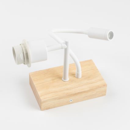 Brilagi - LED elastīga sienas lampa NUBILA WOOD 1xE27/25W/230V + LED/3W ozols/balts/oranžs