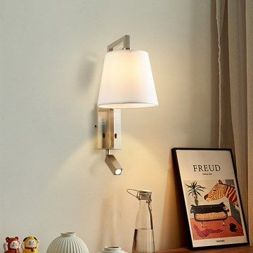 Brilagi - LED Sienas lampa RAYA 1xE14/40W/230V + LED/3W balta/matēts hroms