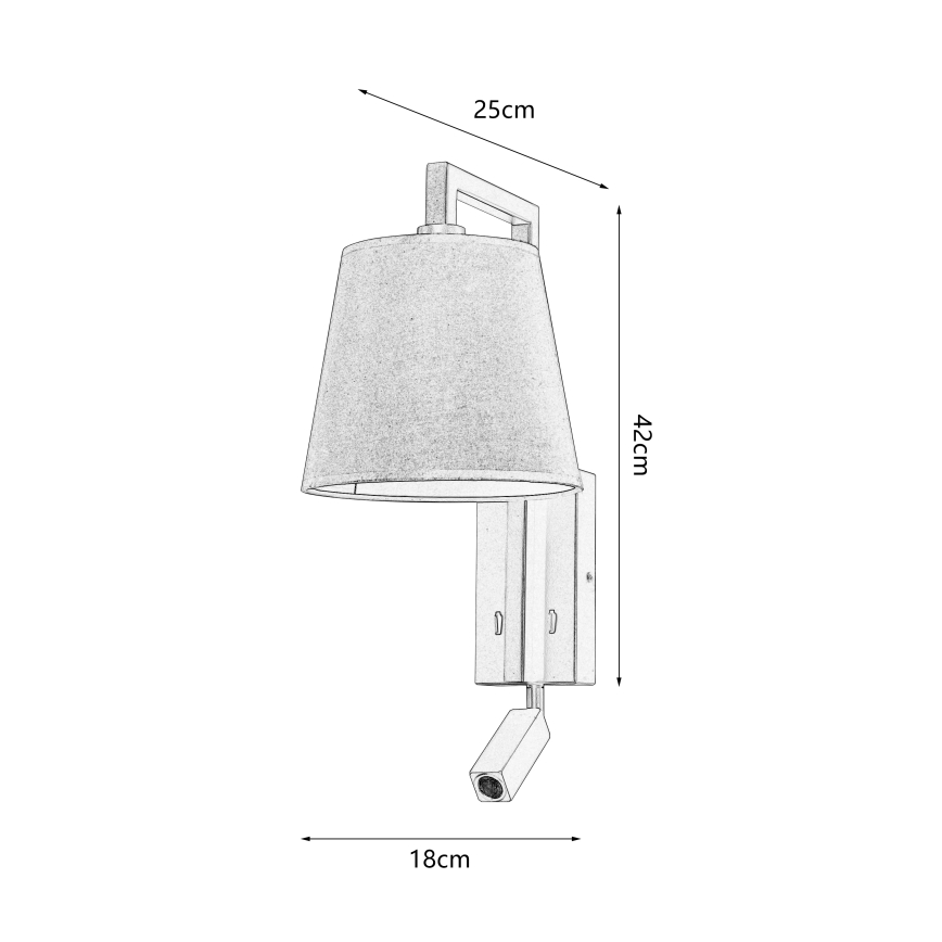 Brilagi - LED Sienas lampa RAYA 1xE14/40W/230V + LED/3W balta/matēts hroms