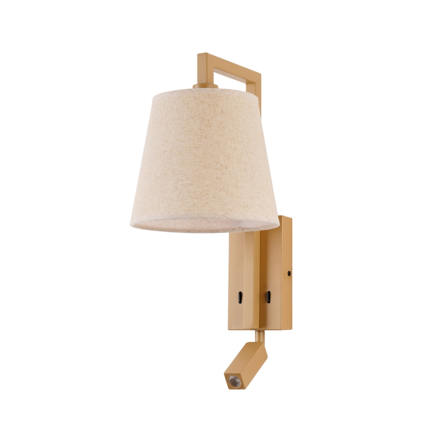 Brilagi - LED Sienas lampa RAYA 1xE14/40W/230V + LED/3W lini/bēša
