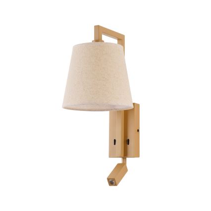 Brilagi - LED Sienas lampa RAYAS 1xE14/40W/230V + LED/3W lini/bēša