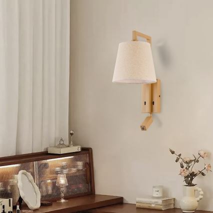 Brilagi - LED Sienas lampa RAYAS 1xE14/40W/230V + LED/3W lini/bēša