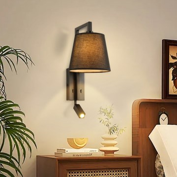 Brilagi - LED Sienas lampa RAYAS 1xE14/40W/230V + LED/3W melna