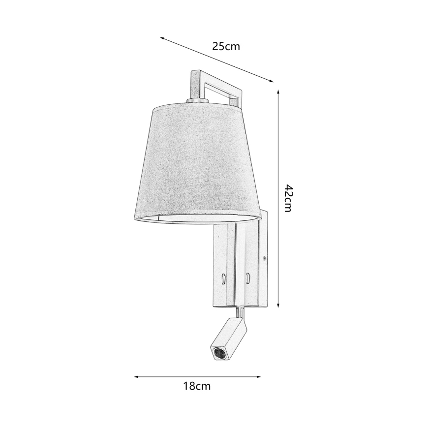 Brilagi - LED Sienas lampa RAYAS 1xE14/40W/230V + LED/3W melna