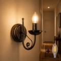 BRILAGI - LED Sienas lampa STEFANO 1xE14/40W/230V melns patina