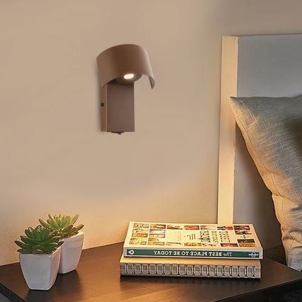 Brilagi - LED Sienas lampa VASTO LED/3W/230V brūna
