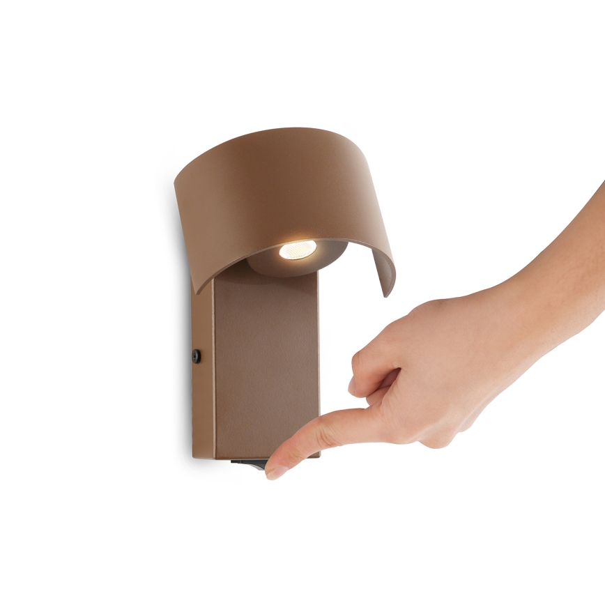 Brilagi - LED Sienas lampa VASTO LED/3W/230V brūna